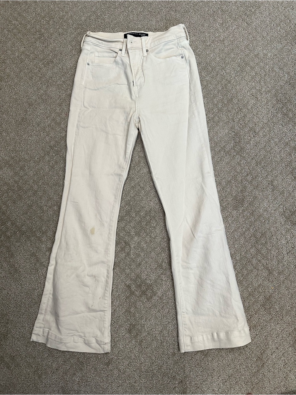 Veronica Beard Off-White Flare Jeans